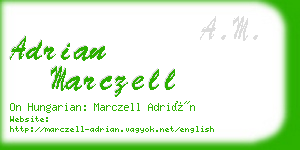 adrian marczell business card